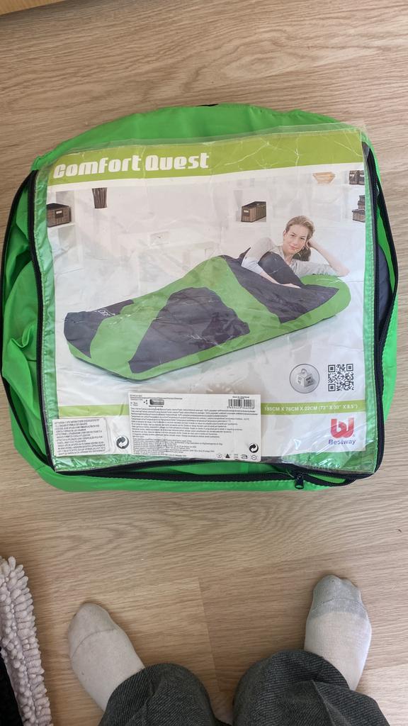 2 luchtmatrassen met slaapzak in, Enlèvement, Utilisé, 1 personne