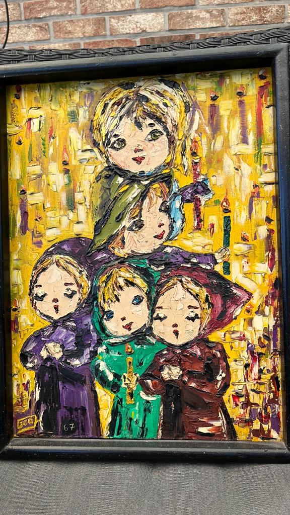 Peinture originale signée « Coco 1967 », Enlèvement