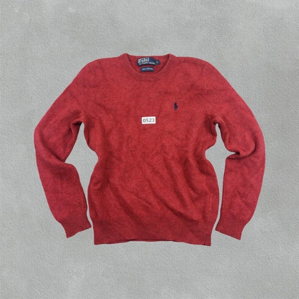 (523) Rode Ralph Lauren Gebreide Trui - S - Zeer Goed, Nieuw, Ophalen of Verzenden, Ralph Lauren, Maat 36 (S)