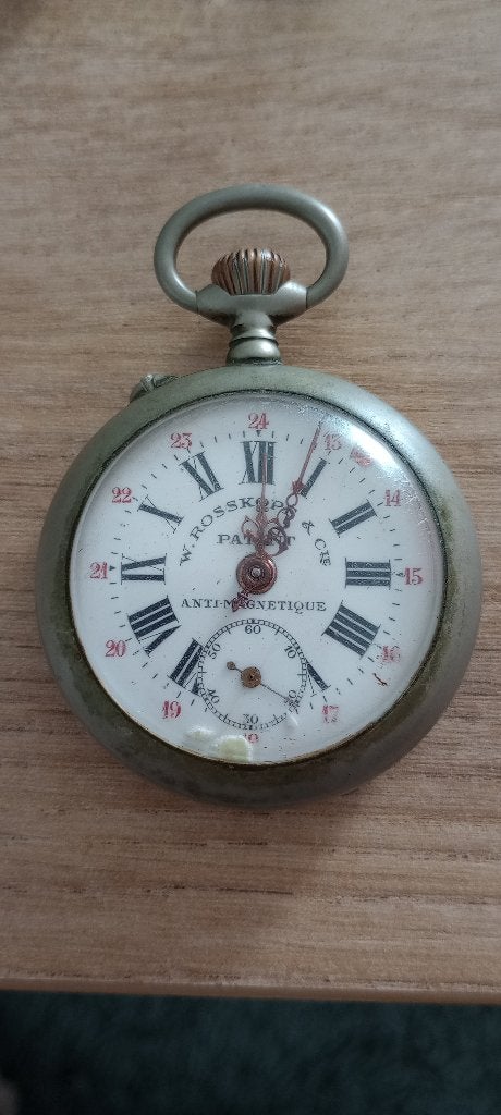 Zakhorloge Rosskopf & Cie, Handtassen en Accessoires, Horloges | Antiek, Overige merken, Overige materialen, Zakhorloge, 1900 tot 1930