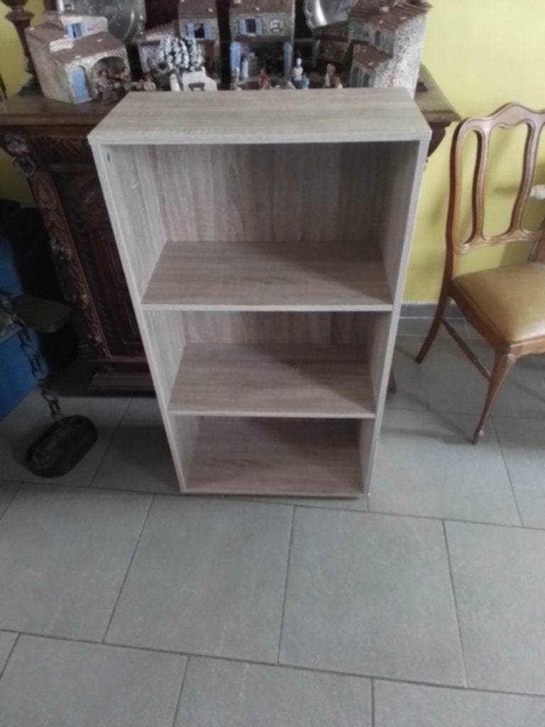 petit meuble de rangement,  bibliothèque stratifié chêne., Maison & Meubles, 25 à 50 cm, Avec tablette(s), Comme neuf, Enlèvement