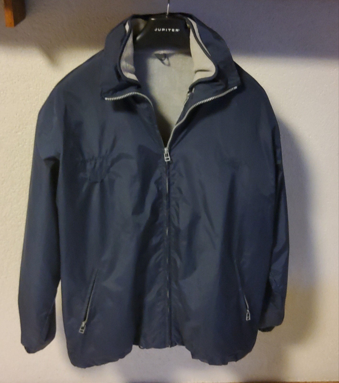 Omkeerbare blauwe jas (All Seasons) maat S (valt ruimer), Ophalen, Zo goed als nieuw, Maat 46 (S) of kleiner, Blauw