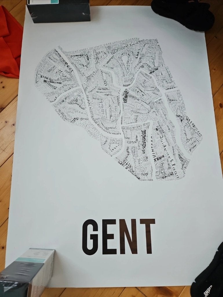 Poster Gent, Ophalen, Rechthoekig Staand, Deurposter of groter, Nieuw