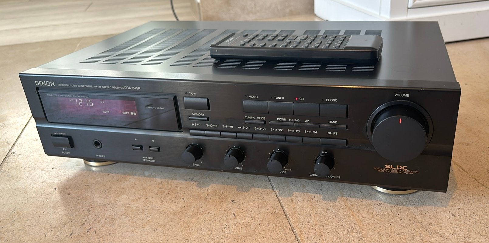 Denon DRA-345R Stereo Receiver Amplifier + Remote, Audio, Tv en Foto, Versterkers en Ontvangers, Ophalen of Verzenden, Gebruikt