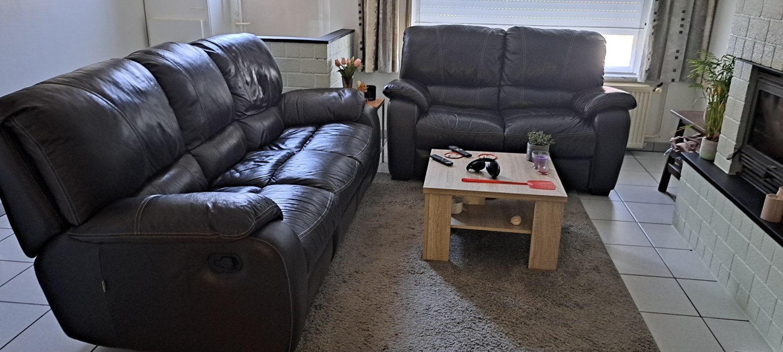 Te koop:Lederen salon Chateau D'Ax., Enlèvement