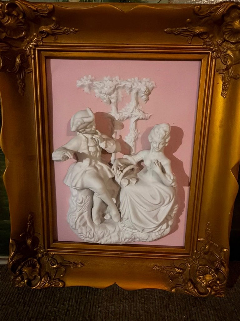Alt Meissen Art Sanssouci bisc pors  rococo 3D 30  37 cm, Antiek en Kunst, Antiek | Porselein, Ophalen