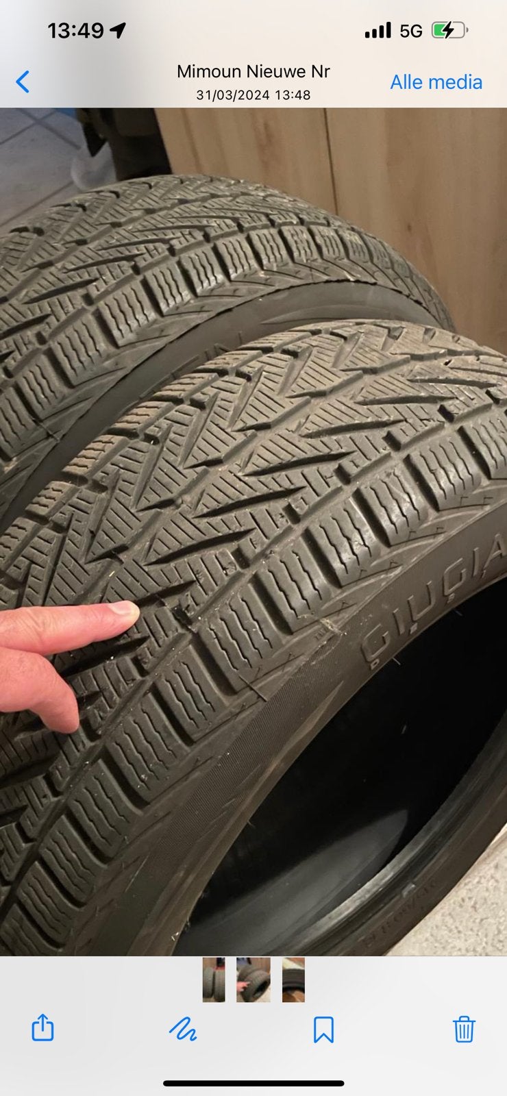 Te koop 2 banden giudiard 215/60 R16 in nieuwe staat, Auto-onderdelen, Banden en Velgen, Ophalen