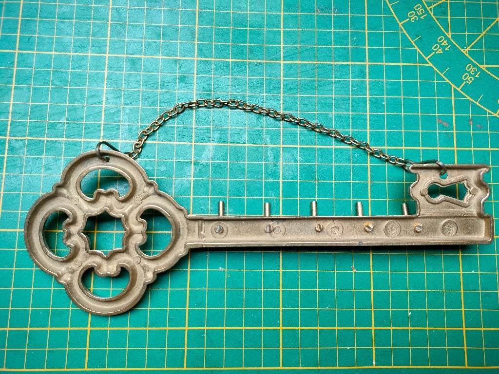 sleutel kapstok rek hanger decoratie metaal vintage goud, Ophalen of Verzenden