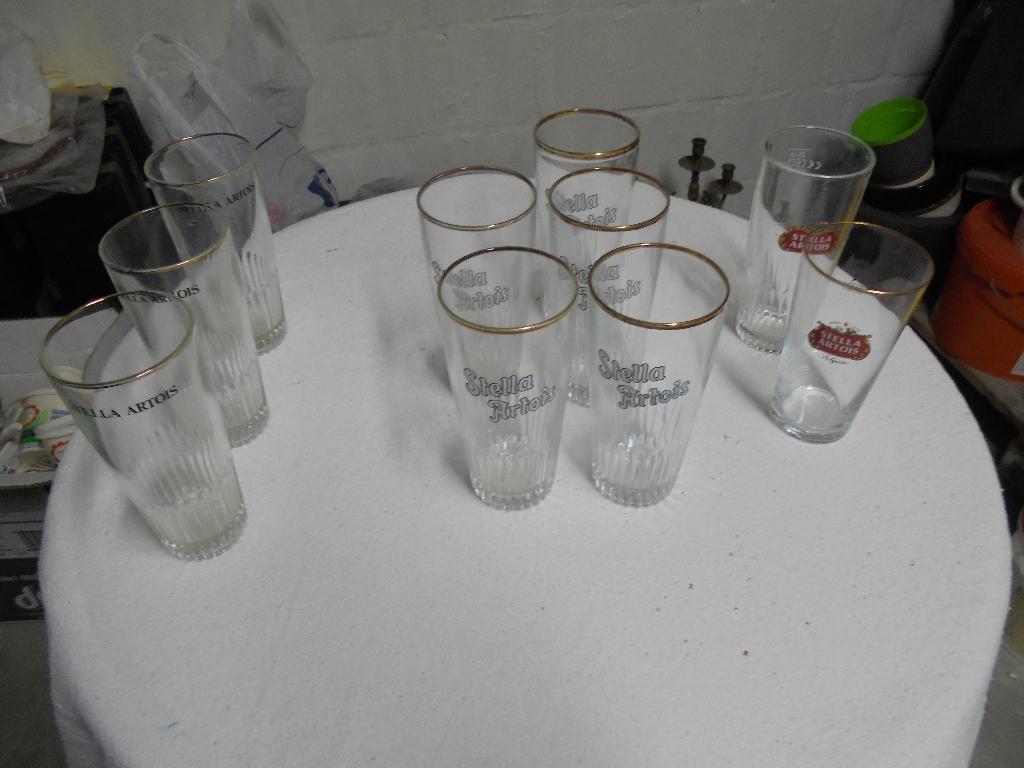 Vintage bierglazen Stella Artois, Verzamelen, Biermerken, Ophalen of Verzenden, Zo goed als nieuw, Glas of Glazen, Stella Artois