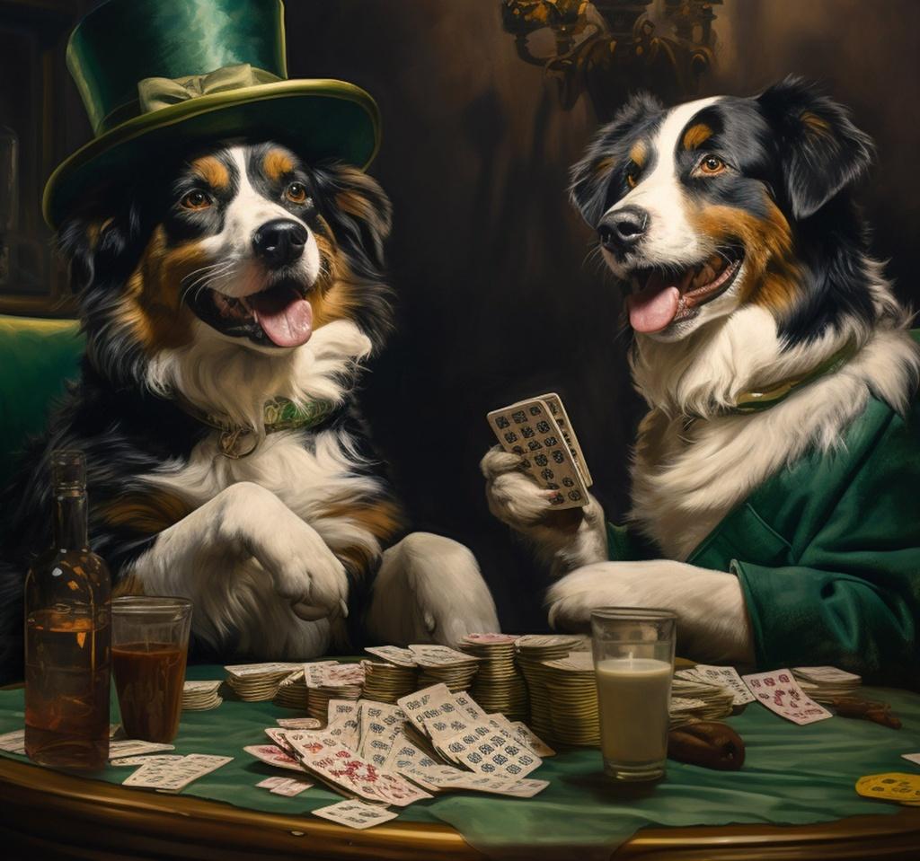 "Pokerspelers" door Topograffiti, Minder dan 50 cm, Ophalen of Verzenden, Minder dan 50 cm, Print