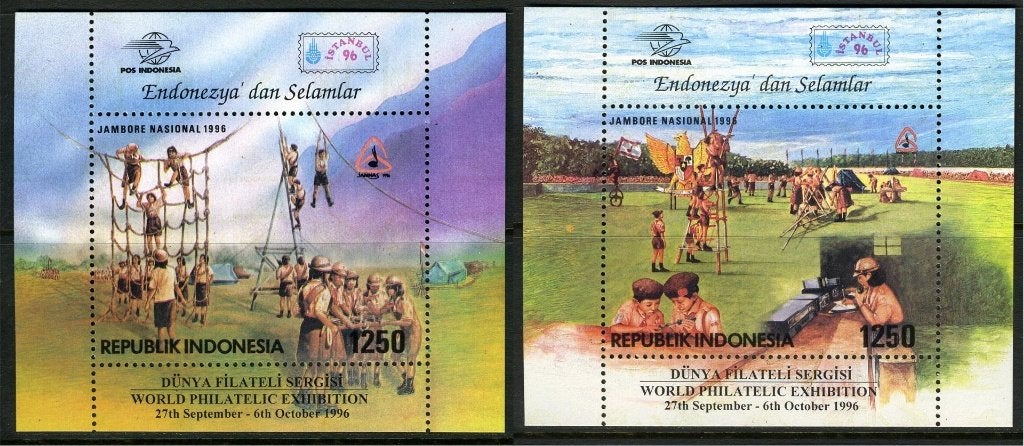 INDONESIE: ZB 1721/1722 MNH Blok 129/130 1996 Istanbul, Verzenden, Postfris, Zuid-Azië