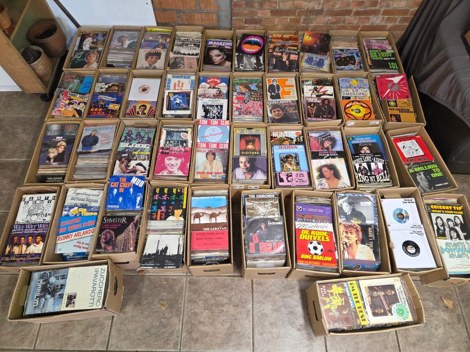 groot lot Singles, Cd's en Dvd's, Ophalen, Gebruikt, 7 inch, Overige genres