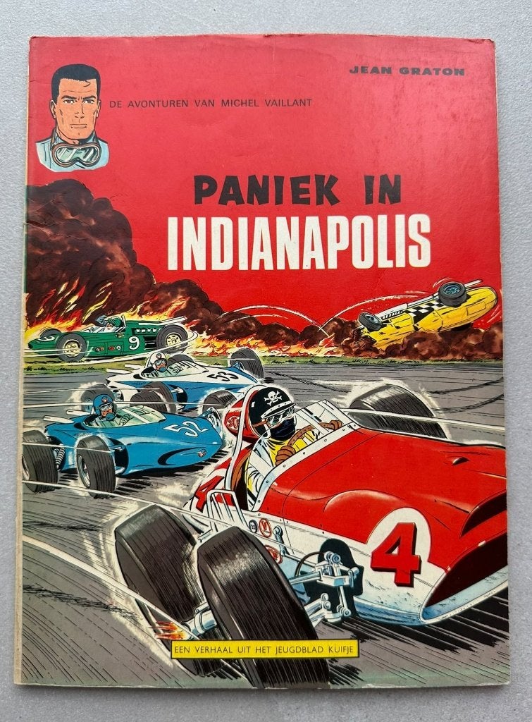 Michel Vaillant - Paniek in Indianapolis - Eerste druk 1966, Livres, Jean Graton, Enlèvement ou Envoi, Une BD, Comme neuf