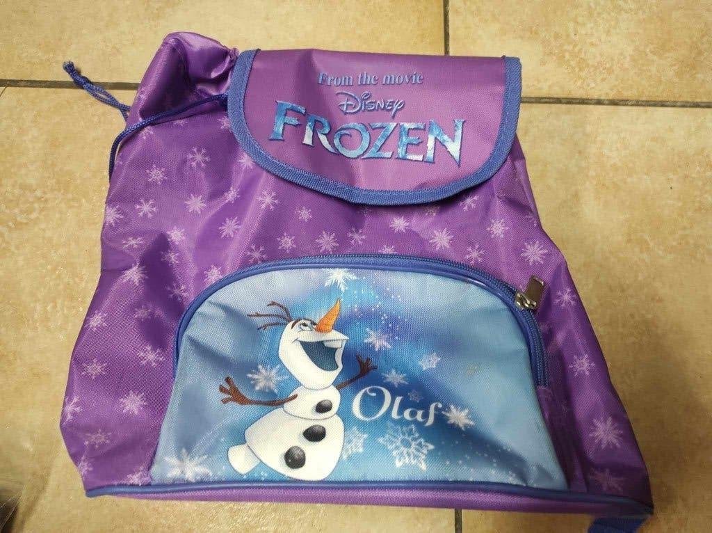leuke boekentas Frozen zgan, Handtassen en Accessoires, Ophalen of Verzenden, Zo goed als nieuw, Paars, Rugtas