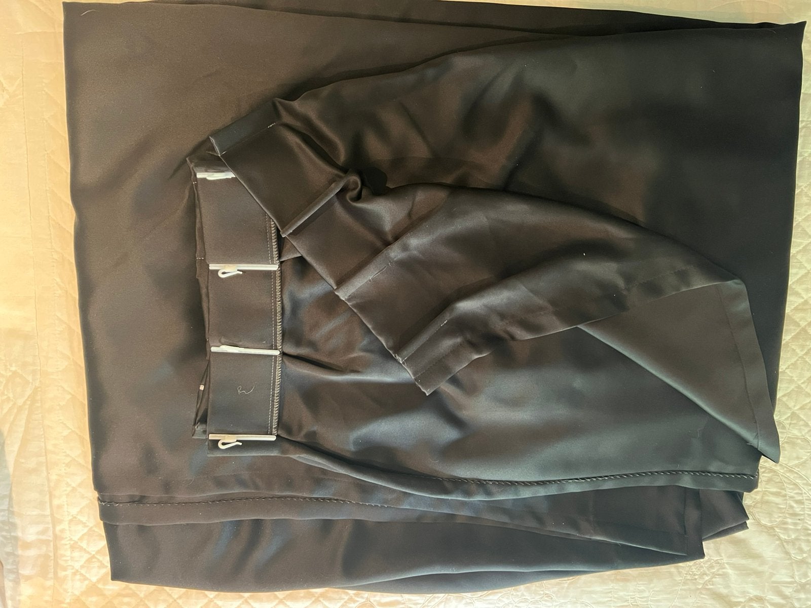 Rideau noir 2 pièces Mackenzi Weave/tissu imprimé/brillant, Kwantum, Enlèvement ou Envoi, 273 cm, Comme neuf