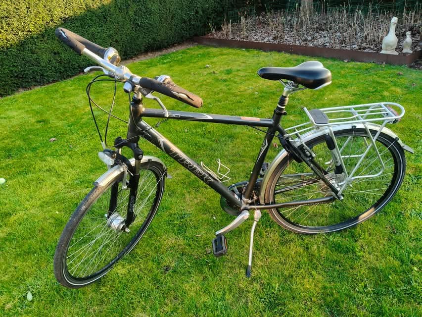 Heren stadsfiets - Trek, 28 inch, Gebruikt, Vering, Velgrem