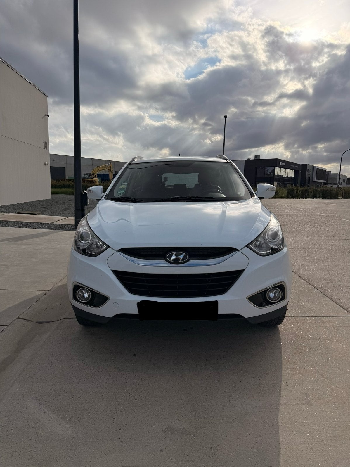 Hyundai ix35 1.7 Diesel met Airco, Auto's, Zwart, Leder en Stof, Wit, Bedrijf