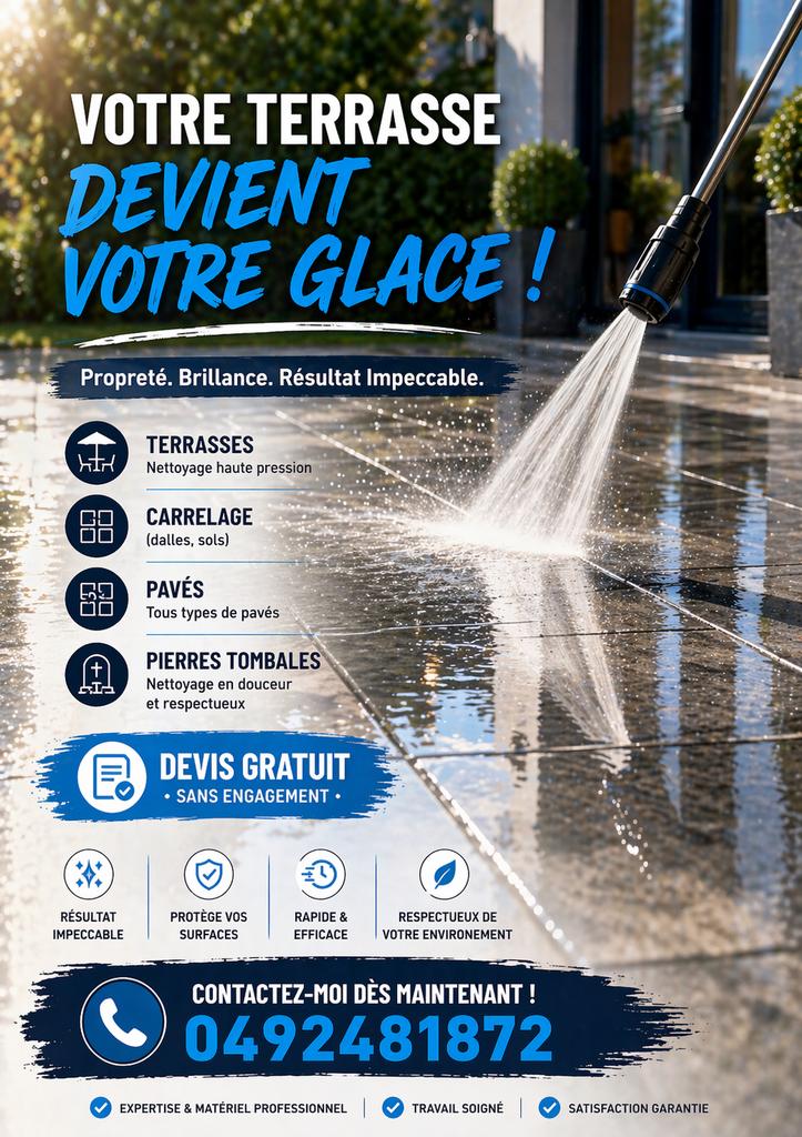 Nettoyage de terrasses, Enlèvement