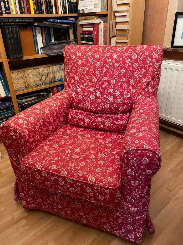 Fauteuil IKEA couleur rouge, Ophalen, Zo goed als nieuw, Stof, Cottage