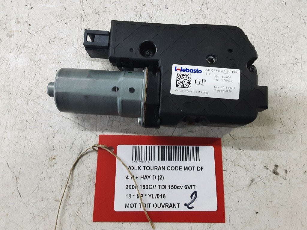 SCHUIFDAK MOTOR Volkswagen Touran (5T1) (5TA877795), Auto-onderdelen, Gebruikt, Volkswagen, Mevr. I. Hauben, Rue de l'Espoir 34 34
4030  GRIVEGNÉE, BE