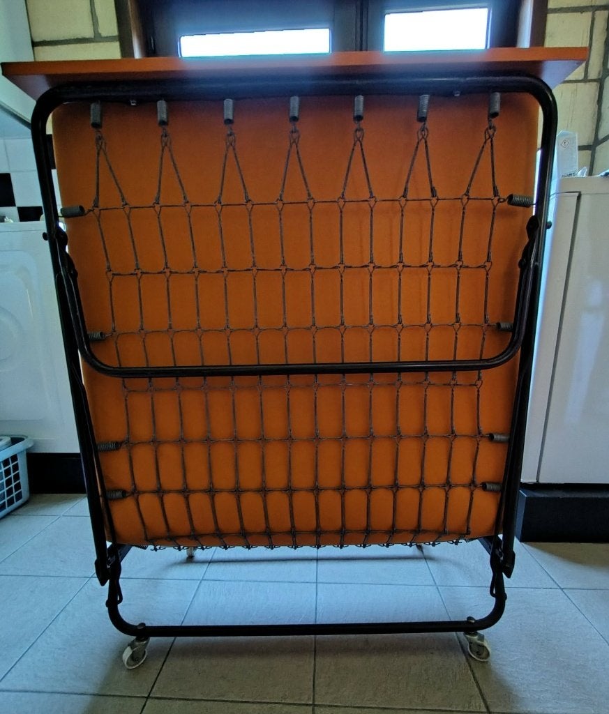 1-persoons plooibed, Huis en Inrichting, Ophalen, Gebruikt, Eenpersoons, Oranje