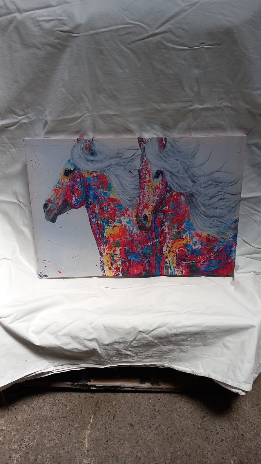 canvasdoek, 50 – 75, Comme neuf, Enlèvement, Imprimé