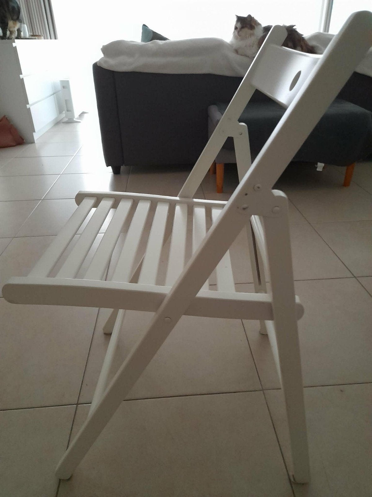 Set van 4 witte klapstoelen, Huis en Inrichting, Stoelen, Ophalen