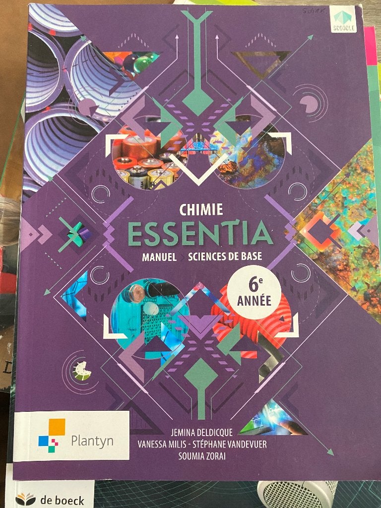 Essentia chimie science de base 6e, Enlèvement, Comme neuf, Secondaire, Chimie