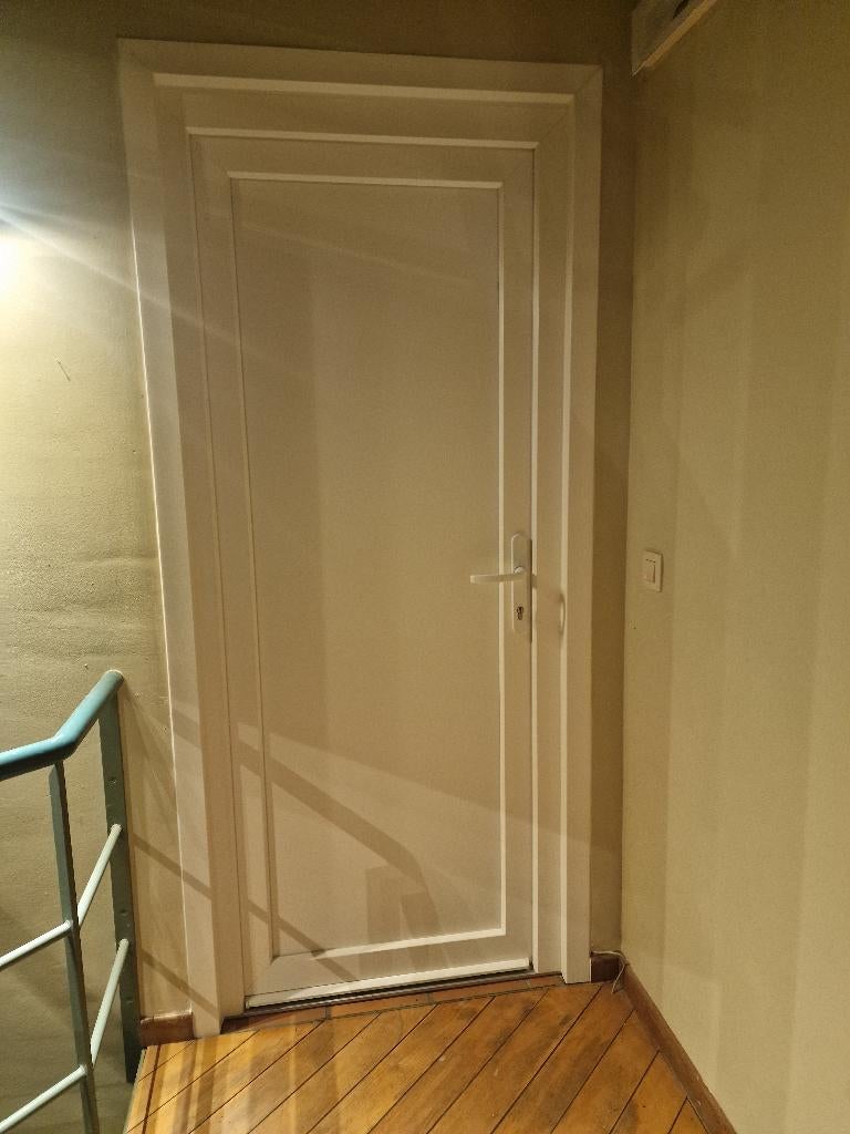 Porte d'entrée PVC blanche, Enlèvement, Utilisé, Autres matériaux, Autres types