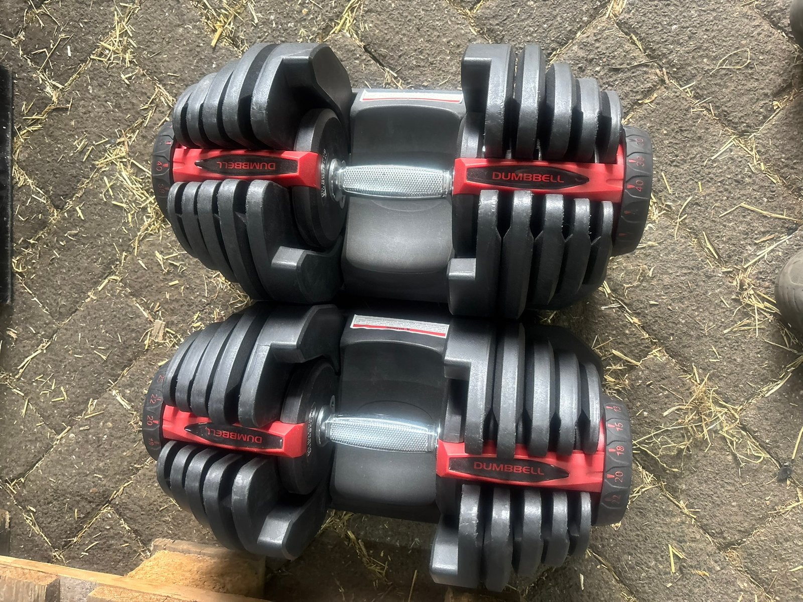Verstelbare dumbbells - 40 kg, Sport en Fitness, Fitnessmaterialen, Ophalen