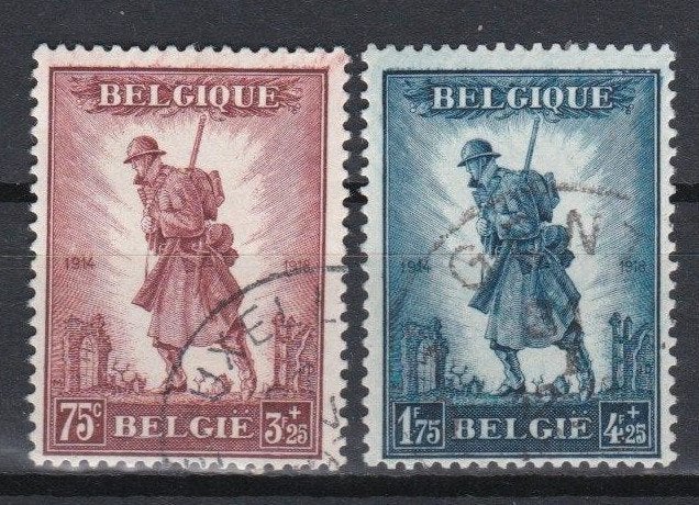 Belge 1932 - n 351 - 352, Envoi, Oblitéré