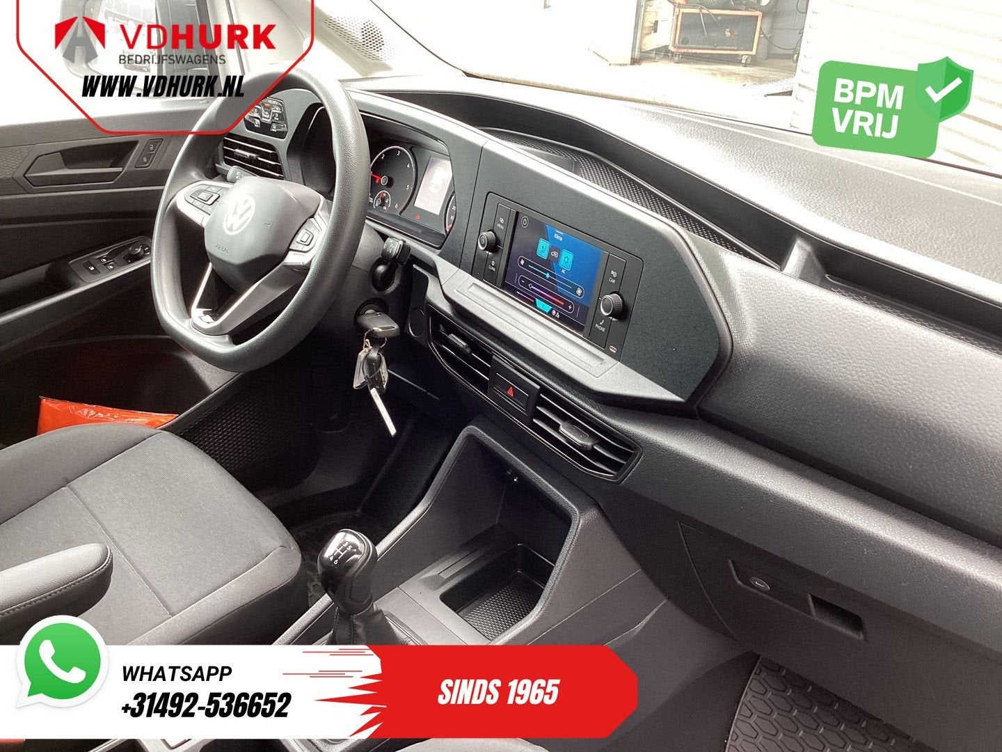 Volkswagen Caddy Cargo 2.0 TDI 100 pk Omvormer/ Sortimo/ Cru, Electronic Stability Program (ESP), Wit, Bedrijf, Te koop