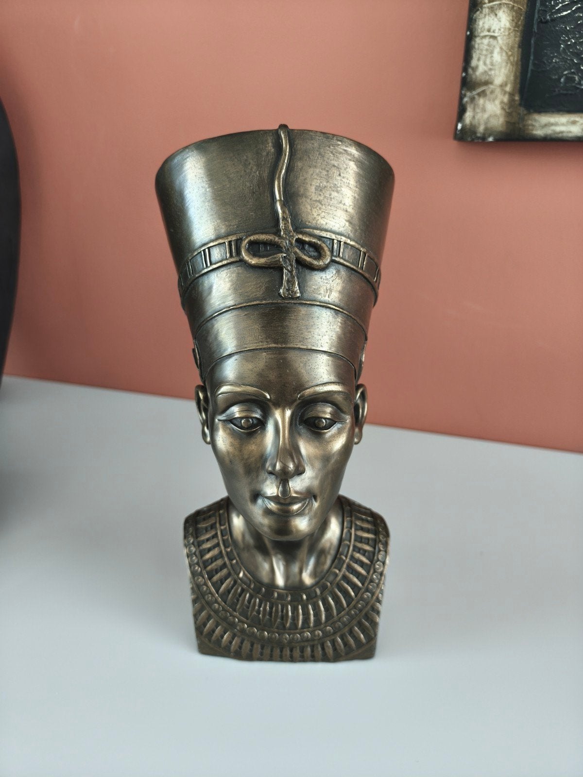 Nefertiti beeld – Veronese Design – Egyptische buste, Ophalen, Metaal, Overige kleuren, 30 cm