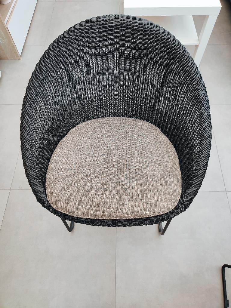Vincent Sheppard Joe Black Slede stoelen (4st), Ophalen, Zwart, Riet of Rotan, Zo goed als nieuw