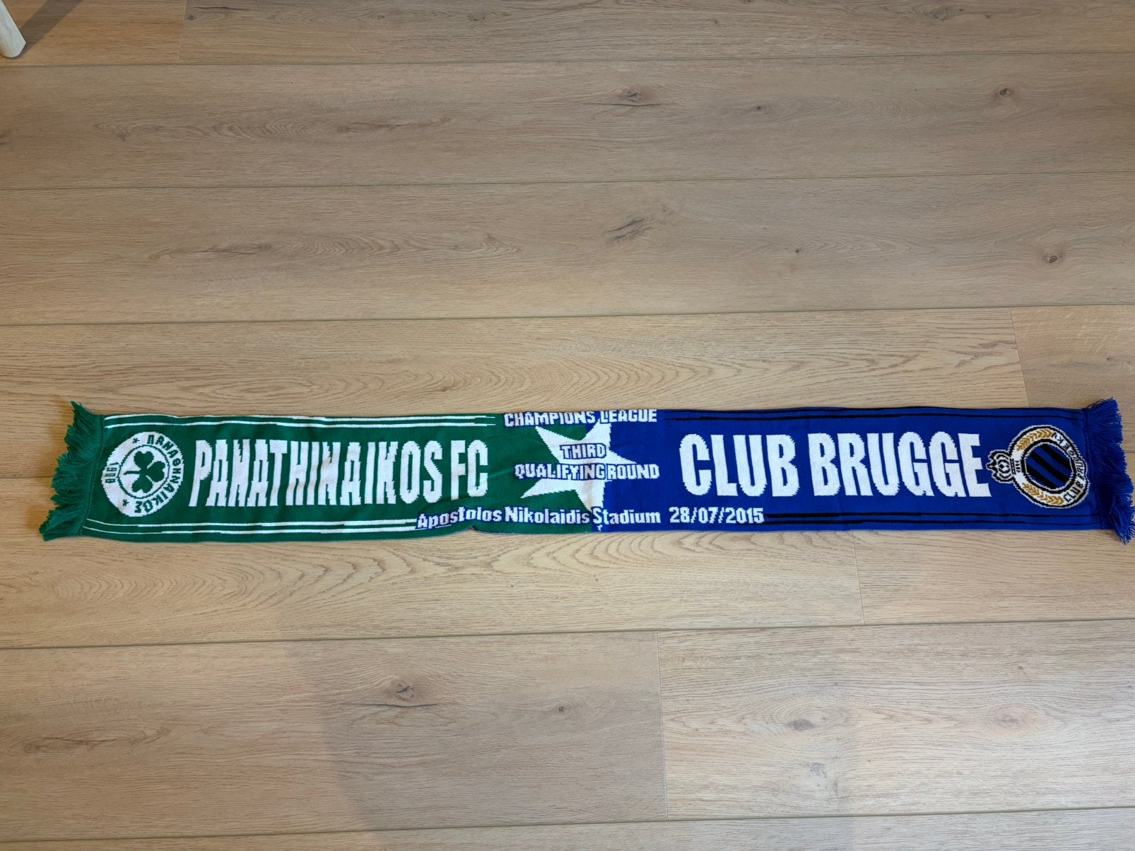 Sjaal Club Brugge - Panathinaikos 2015, Verzamelen, Ophalen of Verzenden, Zo goed als nieuw