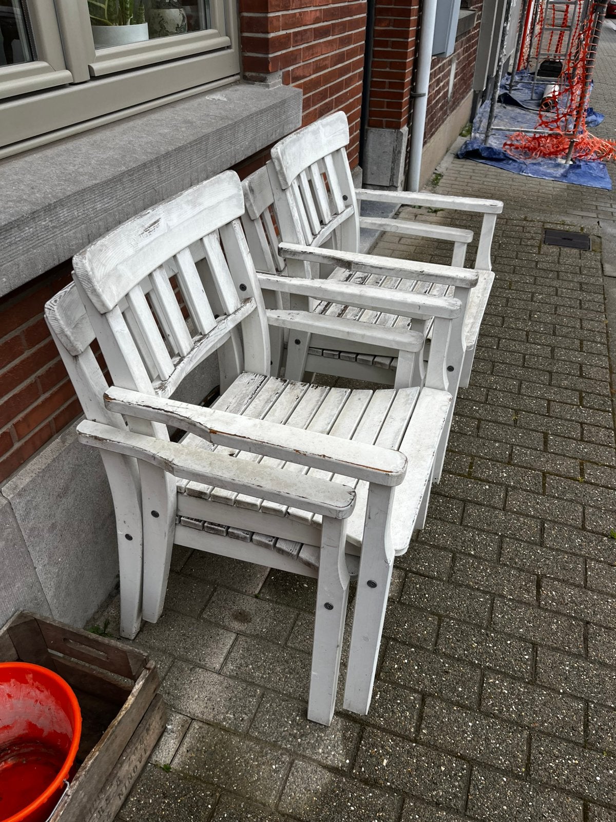Vintage IKEA terrasstoelen, Tuin en Terras, Ophalen, 4 zitplaatsen, Gebruikt, Stoel