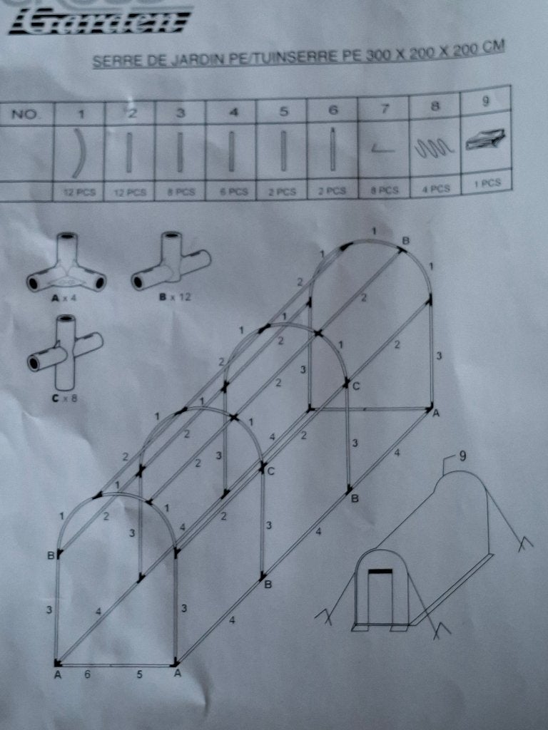 Tuinserre 300x200x200, Tuin en Terras, Ophalen, Gebruikt, Kweektent
