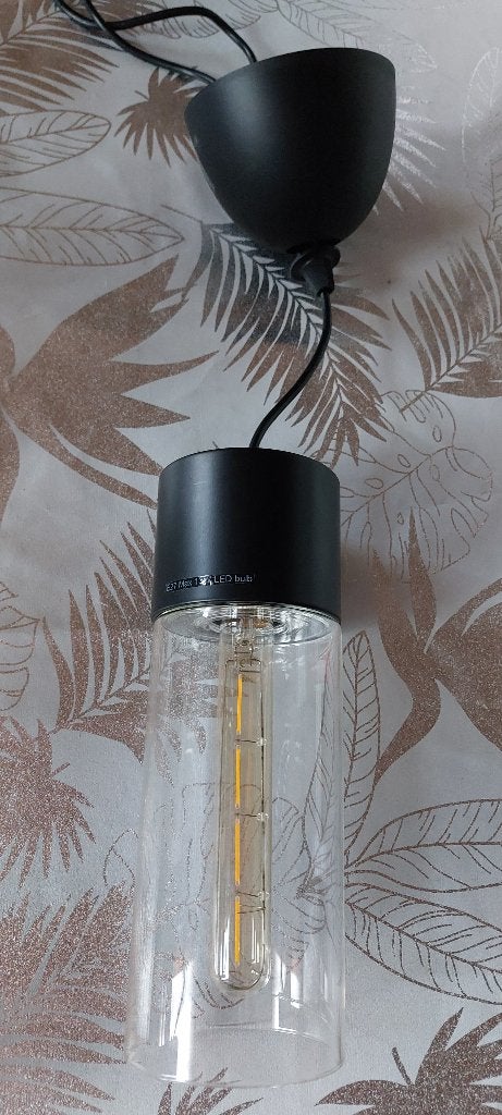LED hanglamp, Ophalen, E27 (groot), Glas, Tube LED