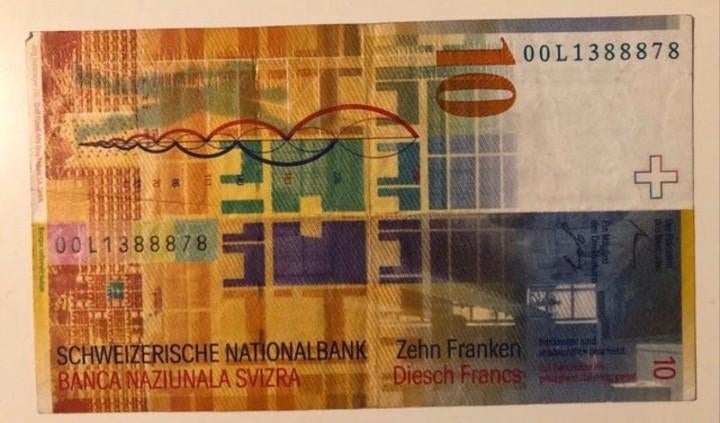 Swiss 10 franc banknote, Timbres & Monnaies, Timbres | Surinam, Enlèvement ou Envoi