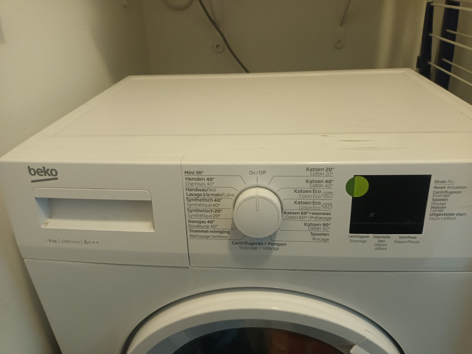 wasmachine, Elektronische apparatuur, Wasmachines, Ophalen, 1200 tot 1600 toeren, Gebruikt, Minder dan 85 cm