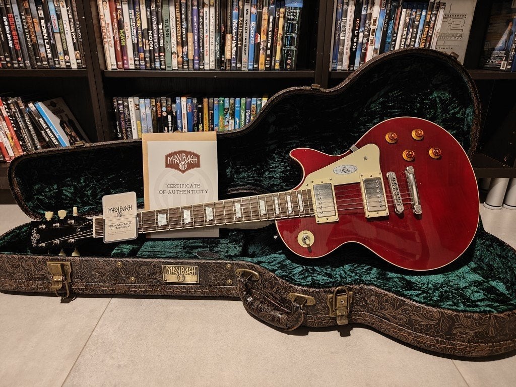 Maybach Lester '59 Wild Cherry, Musique & Instruments, Instruments à corde | Guitares | Électriques, Enlèvement, Comme neuf, Solid body