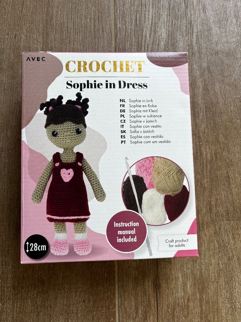 Haakset Crochet pop Sophie in dress - nieuw!, Hobby en Vrije tijd, Ophalen of Verzenden, Nieuw, Haken, Overige typen