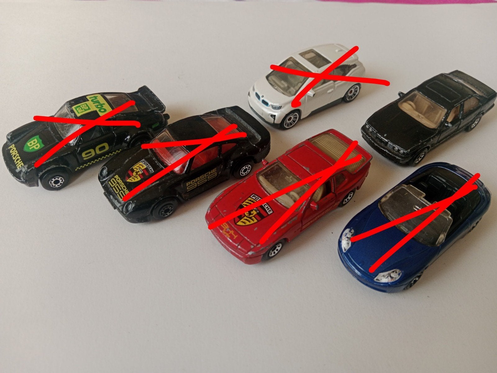 Matchbox Porsche en BMW, Ophalen of Verzenden, Gebruikt, Auto, Matchbox