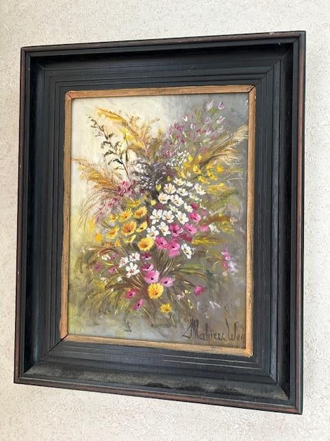 Schilderijen Werner Mahieu klassiek bloemen, Antiquités & Art, Art | Peinture | Classique, Enlèvement ou Envoi