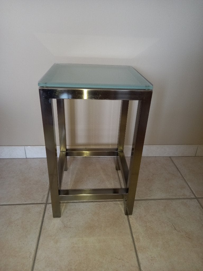 Table d'appoint, Gebruikt, Vierkant, Glas, Ophalen