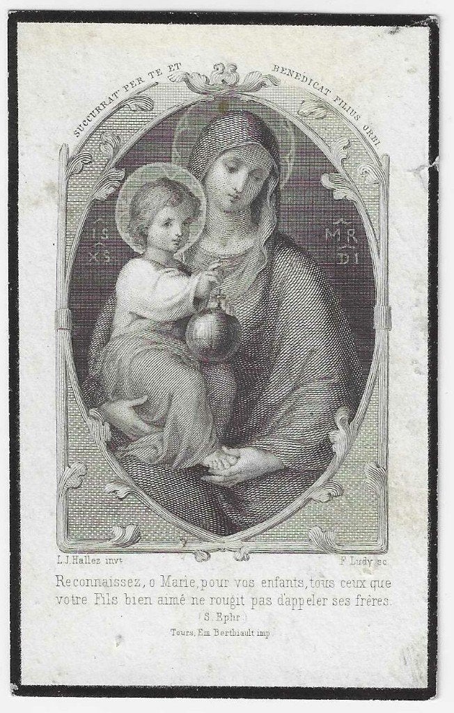 Jean Van Halle, Anvers 1843 - Anvers 1881, Verzamelen, Ophalen of Verzenden, Bidprentje