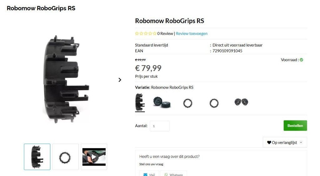 robotmaaier RoboGrips Robomow, Wolf-Garten, Lawnkeper, Ophalen, Zo goed als nieuw