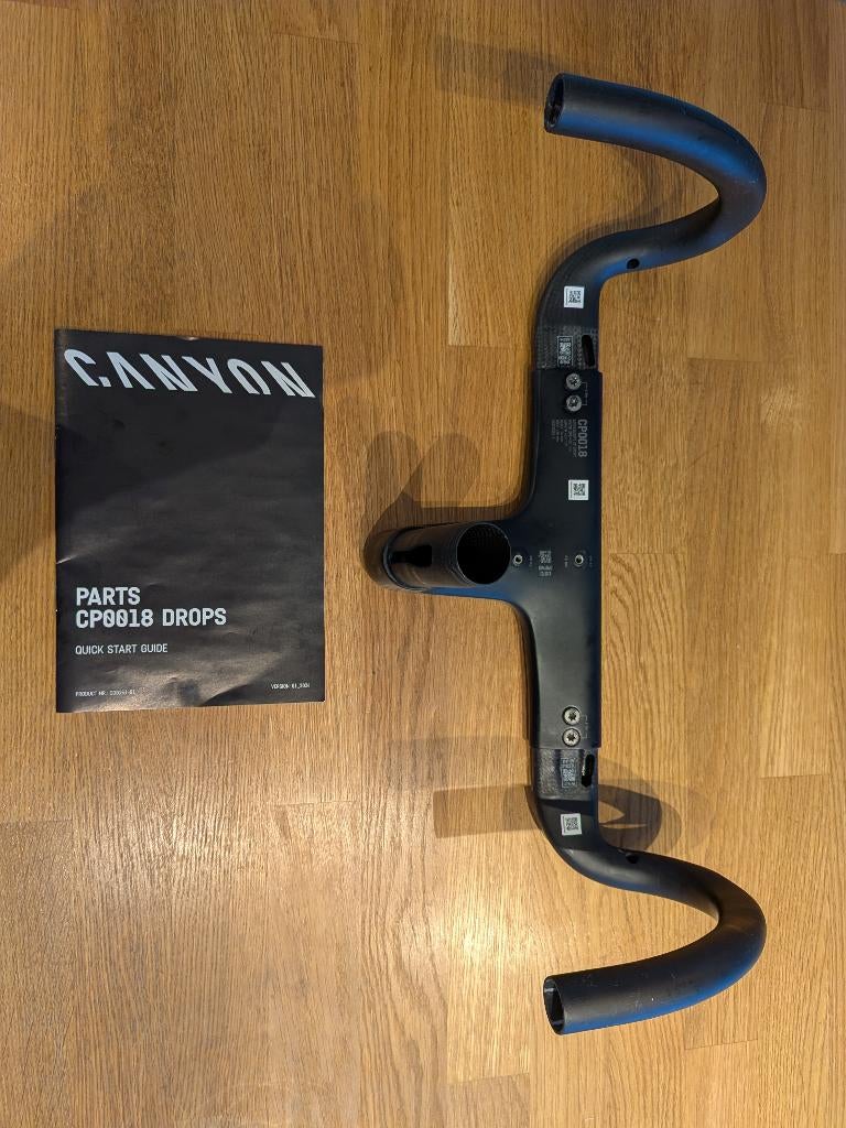 Canyon CP0018 T-Bar + Drops (110 mm), Vélos & Vélomoteurs, Vélos Pièces, Utilisé, Guidon, Carbone, Racefiets, Enlèvement ou Envoi