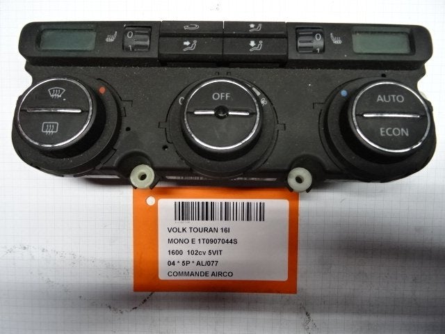 BEDIENINGSPANEEL AIRCO Touran (1T1 / T2) (1T0907044S), Gebruikt, Volkswagen