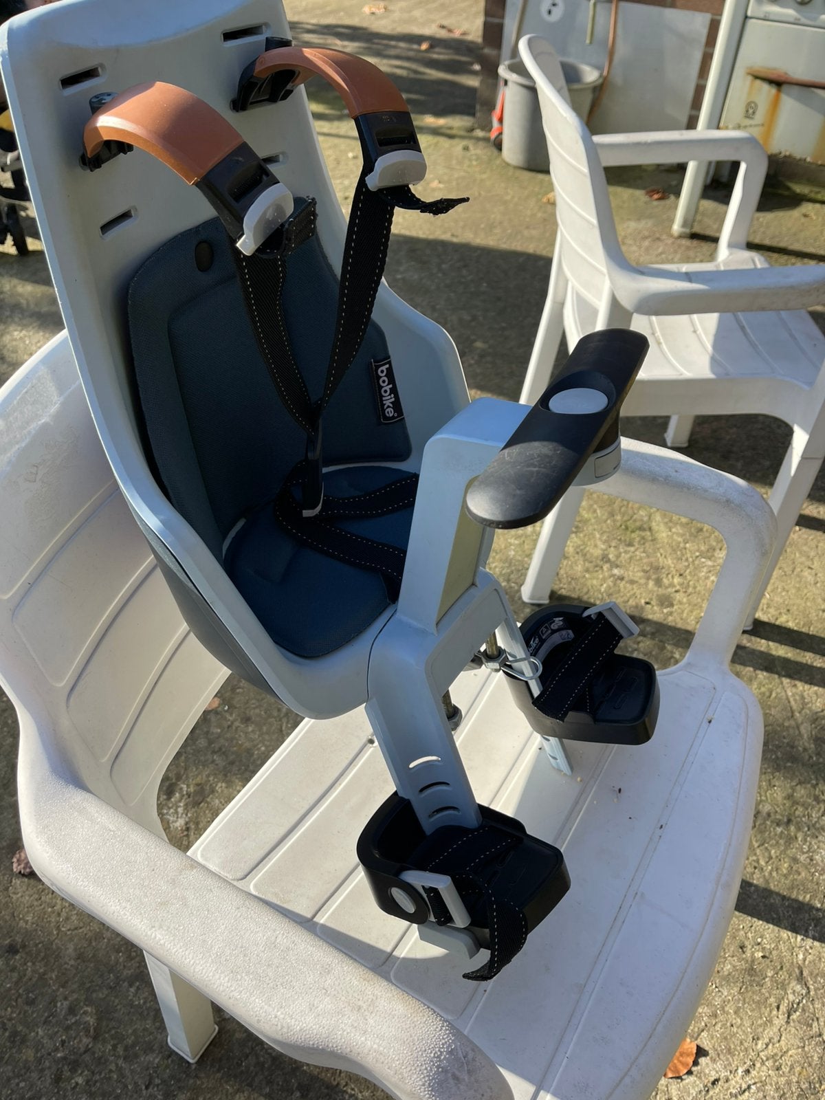 Fietsstoel vooraan Bibike, Fietsen en Brommers, Ophalen, 0 t/m 18 kg, Voorzitje, Gebruikt